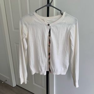 Minimalist Light Cotton and Cashmere Burberry Cardigan Size XS